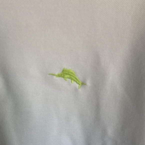Tommy Bahama Men Polo Shirt Medium White Pima Cotton Blend Logo Embroidered - Picture 2 of 5